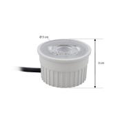 Prios-kattospotti Fibur LED-moduulilla, beige, 10 kpl:n sarja