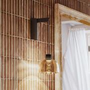 Bover LED-seinävalaisin Drep A/01, keltainen, lasi, 2700 K