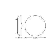 OSRAM kattovalaisin ORBIS Milan, valkoinen, Ø 31 cm, metalli/lasi