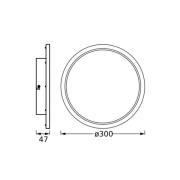 OSRAM LED-kattovalaisin BATHROOM, musta, Ø 30 cm, IP44 CCT