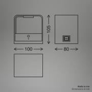 LED-akku-seinävalaisin Barro, musta Leveys 8 cm Metalli, anturi