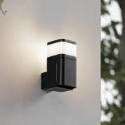 Lindby ulkoseinälamppu Teyon, pistorasialla, musta, IP44 G9