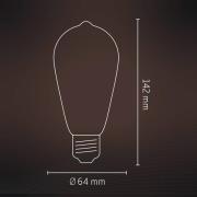 Calex E27 ST64 3,5W LED-filamentti kulta 821 him.
