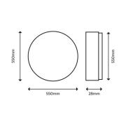 Philips SuperSlim kattovalaisin 2 700K Ø54cm musta