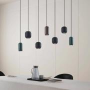 Lucande Narion-riippuvalo, musta/värikäs, 7-lamppuinen.