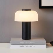 Ladattava LED-pöytävalaisin Ponente, Ø 16 cm, musta/valkoinen, CCT