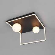 LED-kattovalaisin Arola, mattamusta, leveys 37 cm, metalli