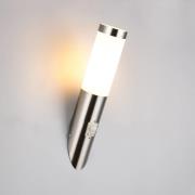 Ulkoseinälamppu Trioto, nikkelivärinen, 39 cm ruostumaton teräs, antur...