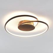 Lindby LED-kattovalaisin Joline, Ø 45 cm, ruosteenruskea, metallia