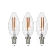 Arcchio LED hehkulamppu E14 kynttilä, 3 kpl, 4000 K