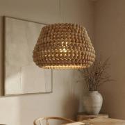 Lucande Melori-riippuvalaisin, puu, luonnonväri, Ø 51 cm, E27