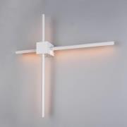 LED-seinävalaisin Cassino, mattavalkoinen, leveys 67 cm, metalli