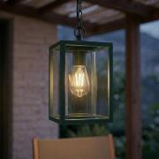 Lucande ulkoriippuvalaisin Ferda, vihreä, IP44, lasi, E27