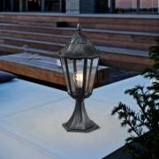 Pollarilamppu Navedo, musta/hopea, korkeus 47 cm