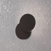 LED-ulkoseinälamppu Pedersano, musta, Ø 14 cm, metalli