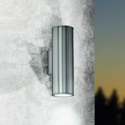 LED-seinävalaisin Riga, ruostumaton teräs, korkeus 20 cm, ruostumaton ...