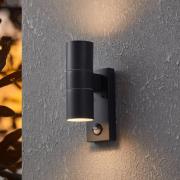 LED-seinävalaisin Riga 5 antrasiitti, 21 cm  Metallianturi, 2-lamppuin...