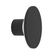 LED-ulkoseinälamppu Rigosa, musta, Ø 10 cm, metalli