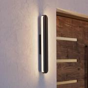 LED-ulkoseinälamppu Vascella, musta, pituus 60 cm, metalli