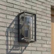 Arcchio ulkoseinävalaisin Ismera, antrasiitti/kirkas, IP65, lasi