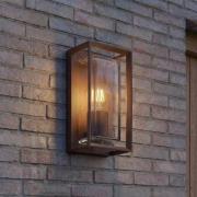 Arcchio ulkoseinävalaisin Ismera, ruosteenvärinen, IP65, lasi, E27