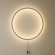 LED-seinävalaisin Shadow, pyöreä, Ø 61 cm