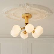 Nuura kattovalaisin Apiales 6, messinkivärinen/opaalinen, Ø 50 cm