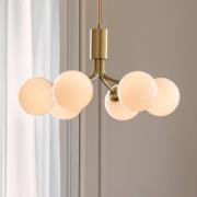 Nuura Apiales 6 -riippuvalaisin, Ø 50 cm, messinkivärinen/opaalinen