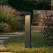 Prios LED-aurinkokäyttöinen pylväsvalaisin Aurino, musta, 75 cm, antur...