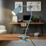 LED-klipsivalaisin Fleks, kyyhkynsininen, joustava, metalli