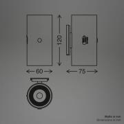 LED-akkukäyttöinen LED-seinävalaisin Isy, mattamusta, muovi, 3 000 K