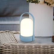 LED-akkukäyttöinen pöytälamppu ASA, kyyhkynsininen, korkeus 15,5 cm, I...