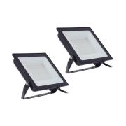 Prios LED-kohdevalaisin ulos Maikel, 100 W, metalli, 2 kpl