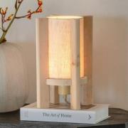 GOOD & MOJO pöytälamppu Corsica, luonnonväri, 30 cm, leppäpuu