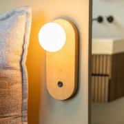 GOOD & MOJO seinälamppu Java, luonnonväri, lasi/bambu, pistoke