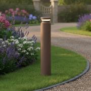 Ideal Lux LED-pylväsvalaisin Boeing, korkeus 70 cm, kahvinruskea