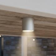 Ideal Lux kattovalaisin Gun, harmaa, alumiini, IP44, GU10