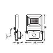 OSRAM kohdevalaisin ulos ENDURA FLOOD, valkoinen, anturi 30 W 830 IP44