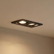 Lindby alasvalo Thorid, musta, 19 x 10 cm, 2-valo, GU10