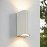 Lindby ulkoseinävalaisin Aluvo, valkoinen, 16 cm, IP65, aallotettu