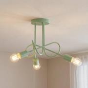 Kattovalaisin Oxford, vihreä, metalli, 3-lamppuinen, E27