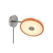 UMAGE LED-seinävalaisin Asteria Short, oranssi, teräs, pistoke