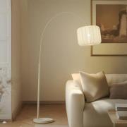 Lindby Helin-kaarivalaisin, beige, tekstiili, korkeus 198,5 cm