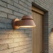 Lucande LED-ulkoseinävalaisin Moena, ruskea, metalli, IP44