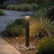 Lucande LED-pylväsvalaisin Haloa, musta, korkeus 50 cm, IP54