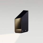 MARSET LED-pollarilamppu Domus, korkeus 26 cm, musta, alumiini