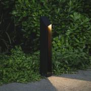 MARSET LED-pollarilamppu Domus, korkeus 55 cm, musta, alumiini