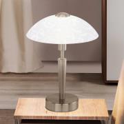 Pöytälamppu SOLO 1, mattanikkeli, korkeus 32 cm, metalli/lasi, himmenn...