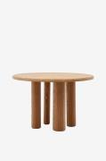 Mailen pyöreä pöytä, luonnonväriä, Ø 120 cm, tuhkapuu viilua