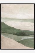 MalerifabrikkenDesign Maalaus / Green Field / 90x120 Cm / Musta kehysV...